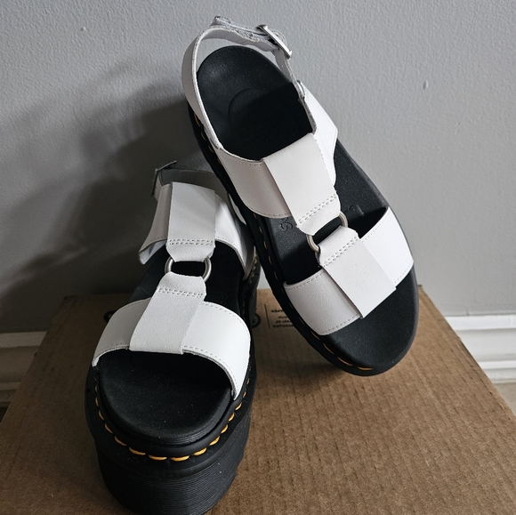 Dr. Martens White Francis Platform Sandals New - Picture 5 of 10